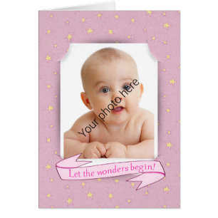 Baby Girl Photo Announcement