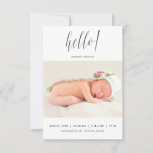 Baby Girl Photo Birth Announcement