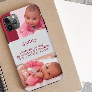 Baby Girl Photos with Adorable Words for Daddy Case-Mate iPhone Case