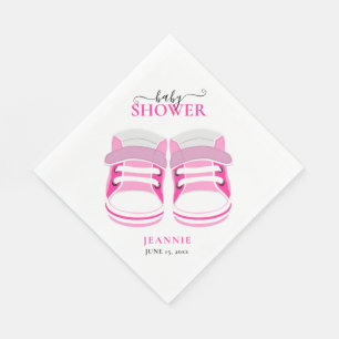 BABY GIRL PINK BOOTIES  BABY SHOWER Napkins