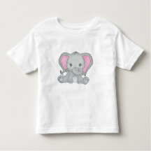 Baby girl pink ears elephant T-Shirt