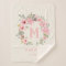 Baby Girl Pink Floral Sage Green Leaves Monogram