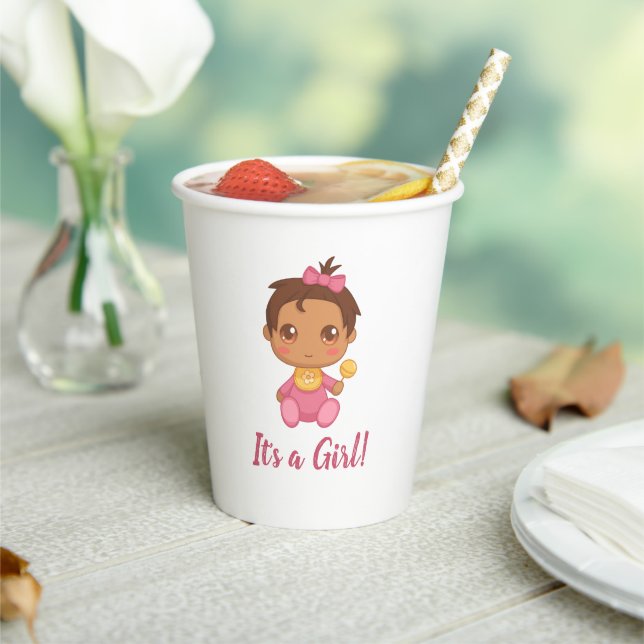 Baby Girl Pink Jumpsuit Paper Cups (Insitu)