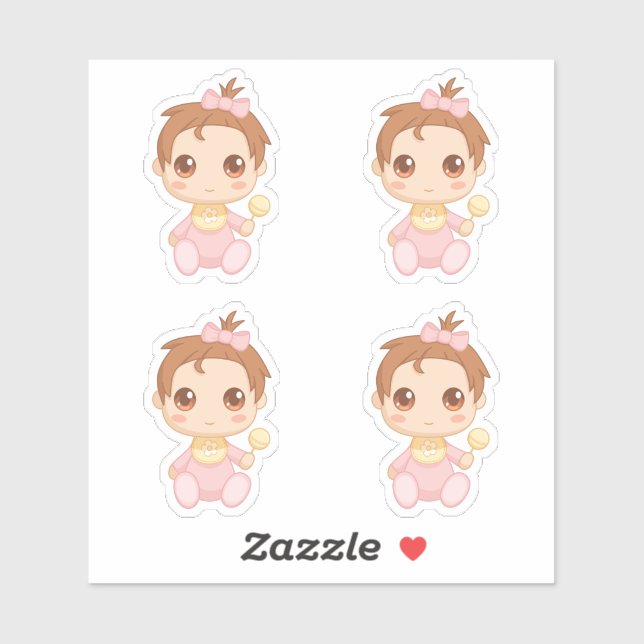 Baby Girl Pink Jumpsuit Set of 4 (Sheet)