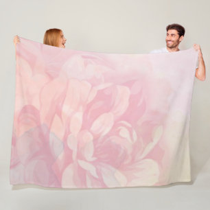 Baby Girl Pink Pastel Victorian Rose Pattern Fleece Blanket