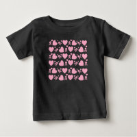 BABY GIRL PINK SKULLS SHIRT