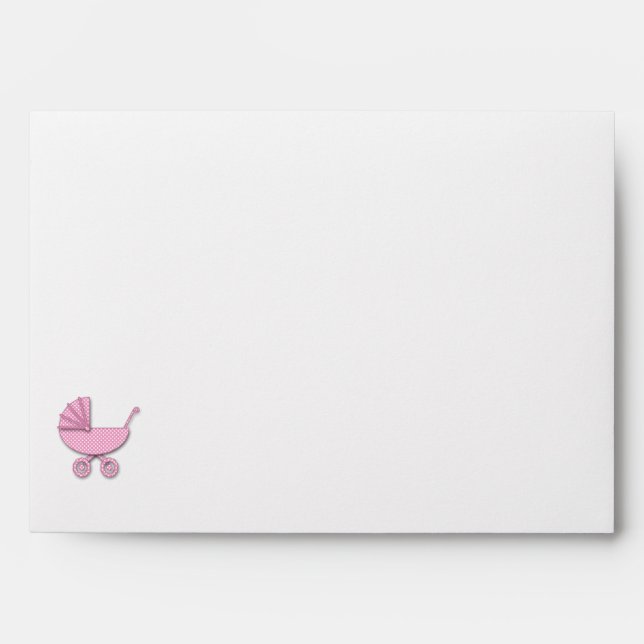 baby girl polka dot envelope (Front)