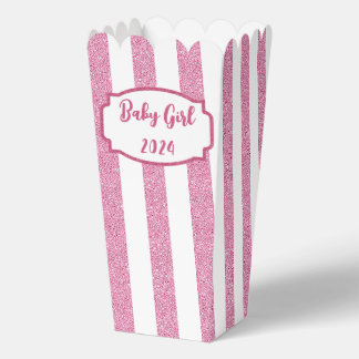 Baby Girl Popcorn Box Favour Box