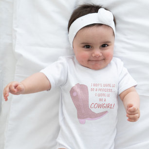 Baby Girl Princess Cowgirl Cute Bodysuit