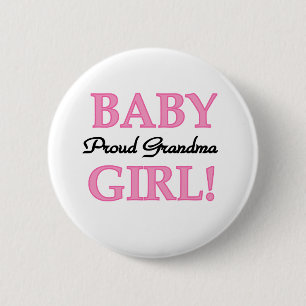 Baby Girl Proud Grandma 6 Cm Round Badge