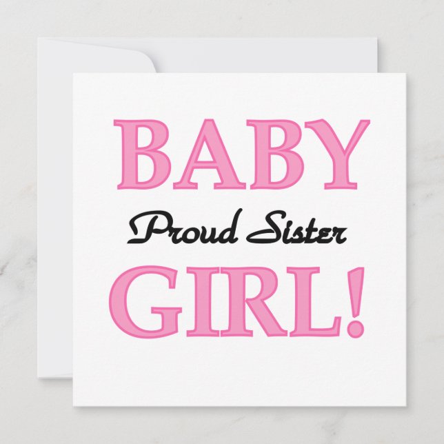 Baby Girl Proud Sister Gifts (Front)
