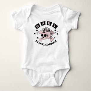 Baby Girl Punk Skull Bodysuit