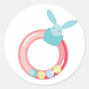 Baby Girl Rattle Stickers