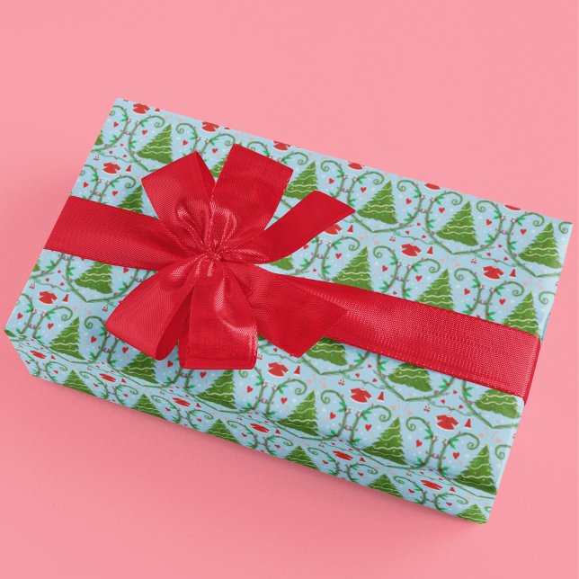 Baby Girl Santa Outfit Baby Shower Pattern Wrapping Paper (Creator Uploaded)