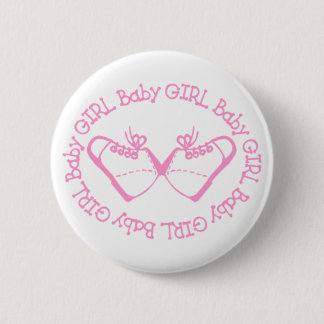 Baby girl shoes 6 cm round badge