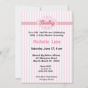 Baby Girl Shower Invitation