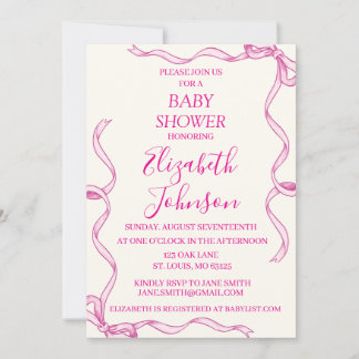 Baby Girl Shower Invitation