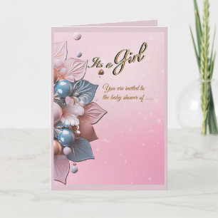 Baby Girl Shower Invitation 