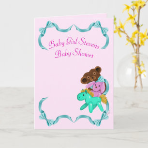 Baby Girl Shower Invitation Card