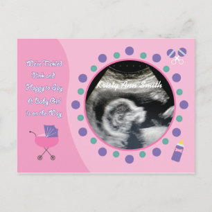 Baby Girl Shower Postcard