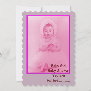 Baby Girl Shower Style 2 Invitation