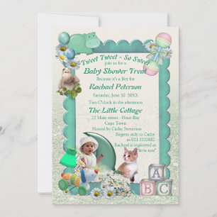 Baby Girl Shower Tweets Invitation