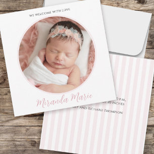 Baby Girl Simple Newborn Photo Script Typography