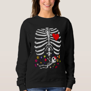 Baby Girl Skeleton Pregnancy Announcement X Ray Ha Sweatshirt