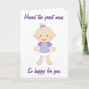 ***BABY GIRL*** SO HAPPY FOR YOU CARD