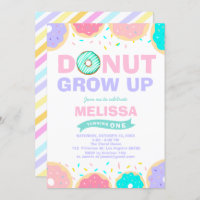 Baby Girl Sprinkles Birthday Doughnut Grow Up Part
