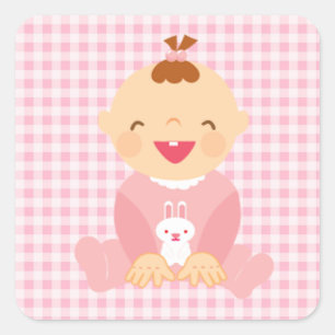 Baby Girl Square Sticker