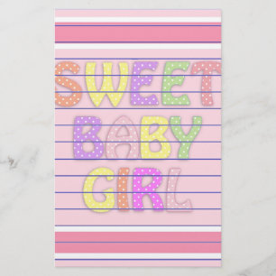 Baby Girl Stationery
