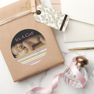 Baby Girl Stickers with your baby photo