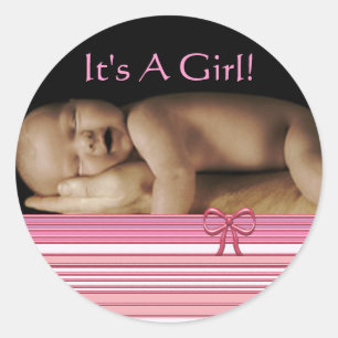 Baby Girl Stickers with your baby photo