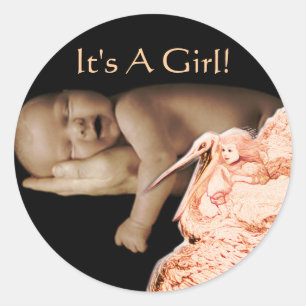 Baby Girl Stickers with your baby photo