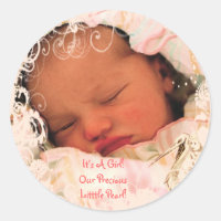 Baby Girl Stickers with your baby photo