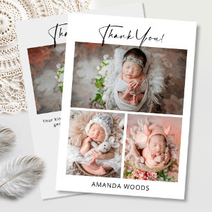 Baby girl thank you card Photo Card