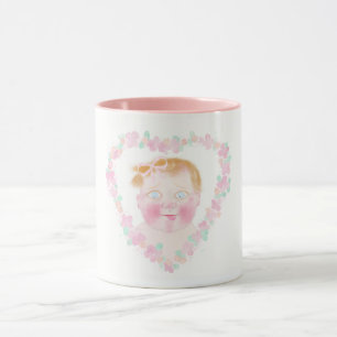Baby girl watercolor Mug by ORDesigns.