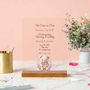 Baby Girl Welcome Sign