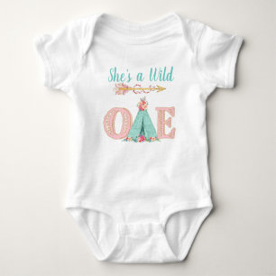 Baby Girl Wild One Birthday Party Shirts