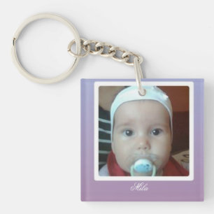 baby girl with big eyes key ring