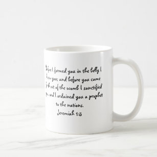 Baby Girl's Baptism/Christening Gift-Jeremiah 1:5 Coffee Mug