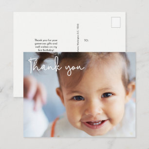 Baby Girl's first birthday party Photo  Postcard