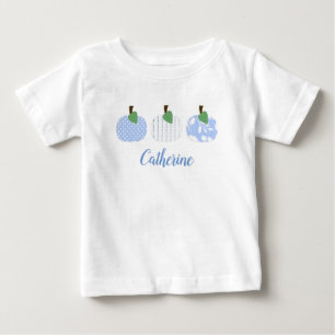 Baby Girls Light Blue Pumpkin Trio T-Shirt