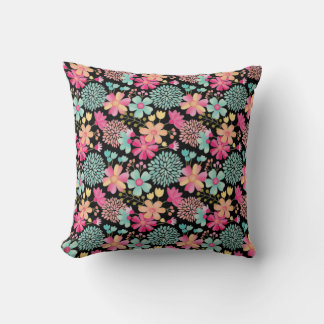 Baby Girls Painted Floral Pattern Nursery Pillow