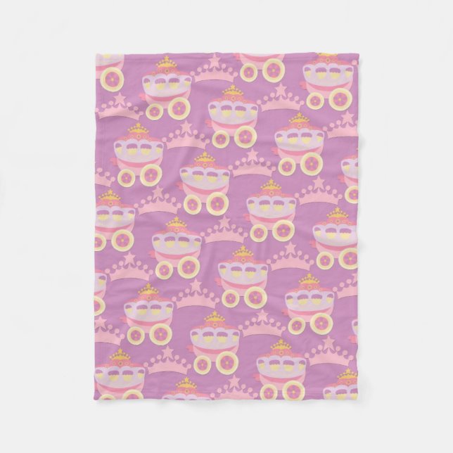 baby girls princess pattern fleece blanket (Front)
