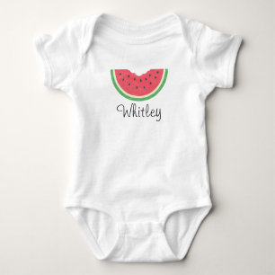 Baby Girls Watercolor Watermelon Baby Bodysuit