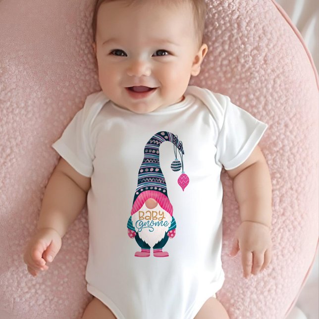 Baby Gnome Fun Colourful Family Matching Christmas Baby Bodysuit (Baby Gnome Fun Colorful Family Matching Christmas Baby Bodysuit)