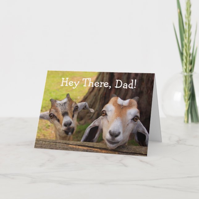 Baby Goat Father's Day Holiday Card (Front)
