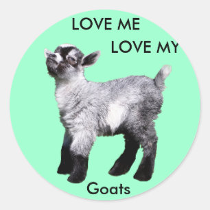 Baby Goat, Love Me  Love My Goats Stickers